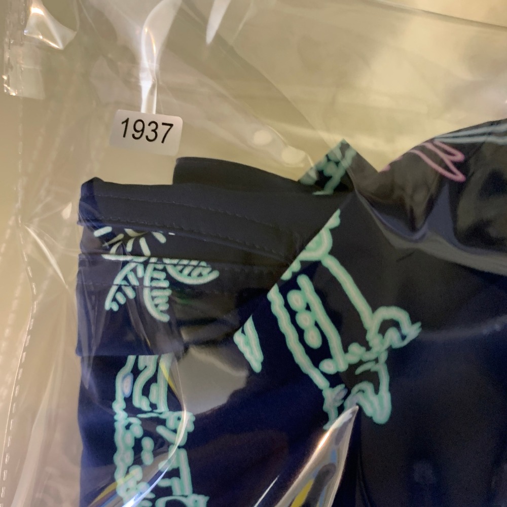 Chubbies Swim Trunks Mens Large Navy Neon Alligator Palm Tree Lined 5.5 Shorts - Picture 8 of 8